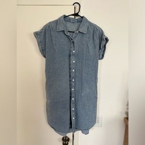 Thread Supply; Vici Collection DENIM DRESS BUTTON DOWN